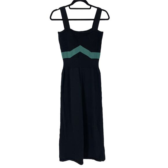 Mila Zovko Womens Size Large Dress Luna Sleeveless Maxi Black Green Colorblock - Picture 5 of 9